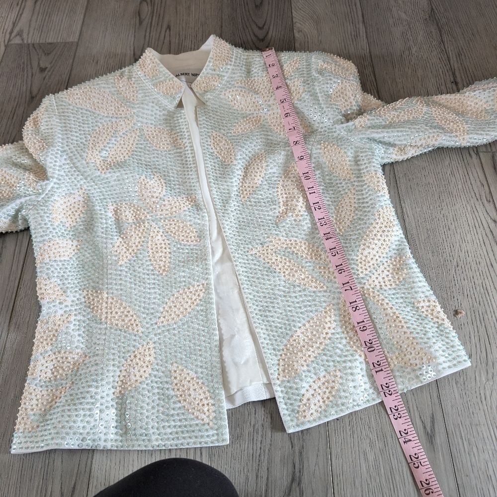 Albert Nipon Beaded Vintage Sequin Beaded Pastel … - image 8